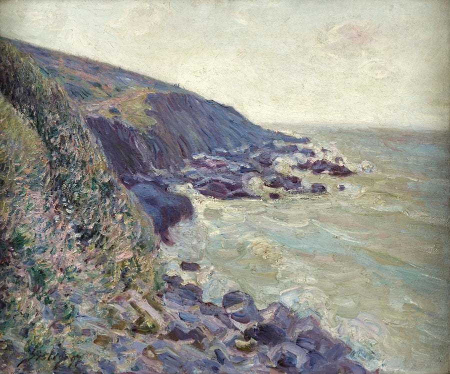 Lounaismyrsky Langlandinlahdella, aamun vaikutus - Alfred Sisley