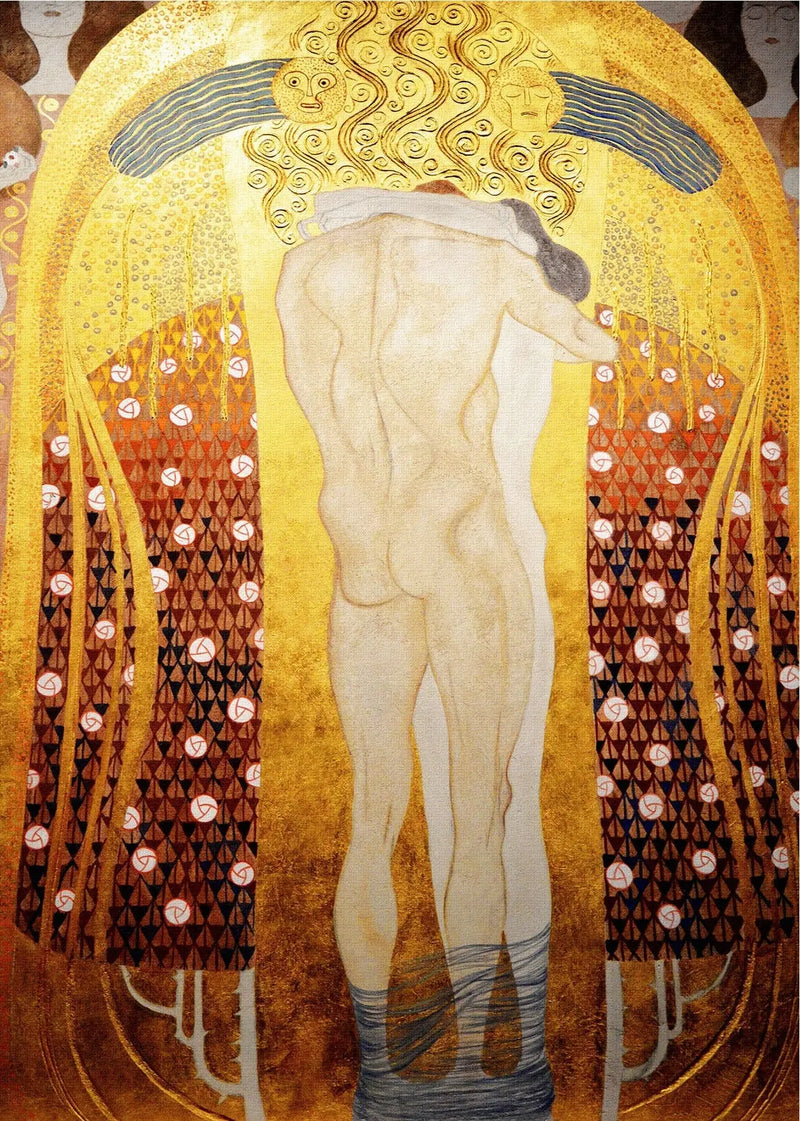 Syleilevä pari (Beethovenin frisi) - Gustav Klimt