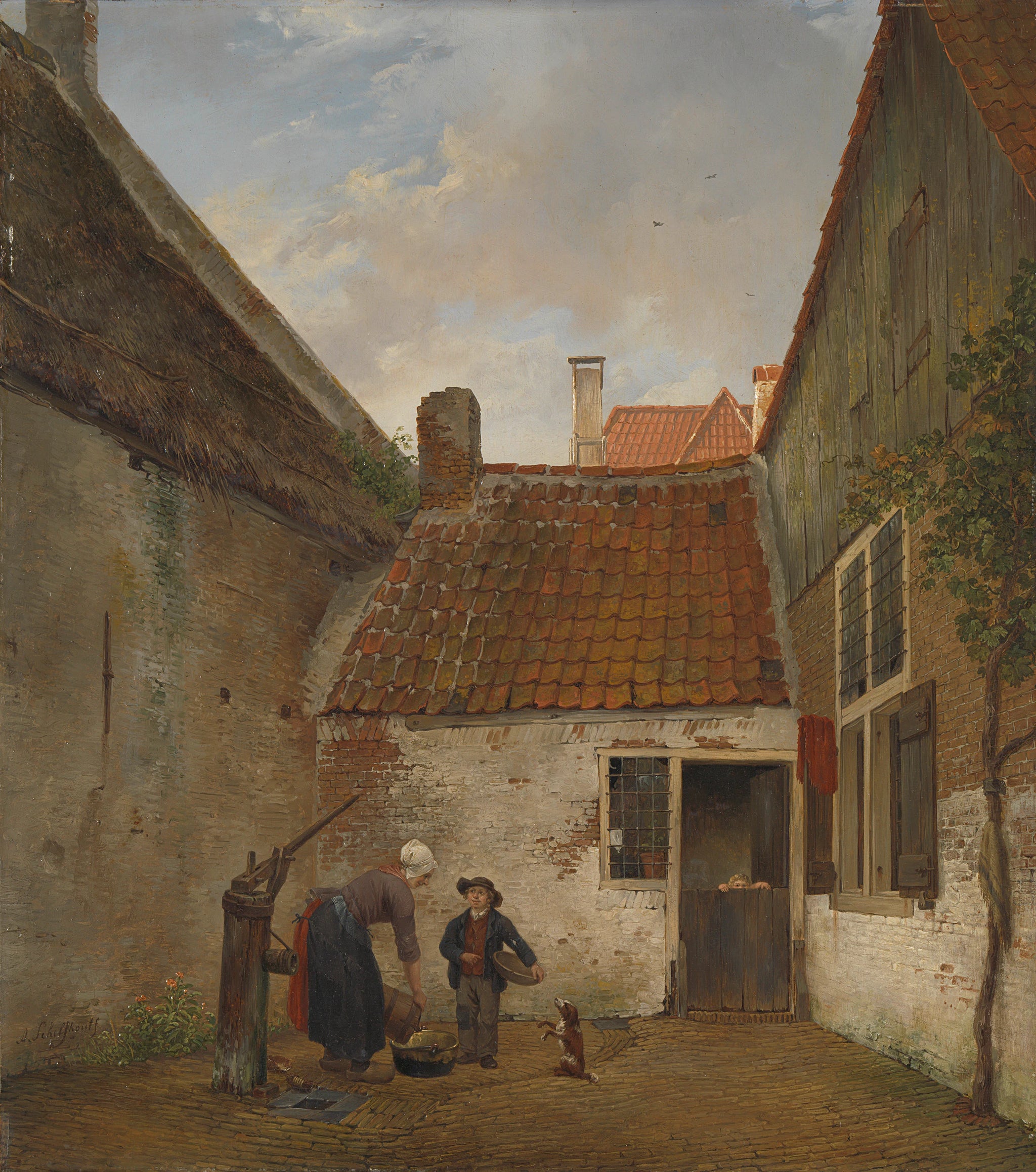 Cour - Andreas Schelfhout