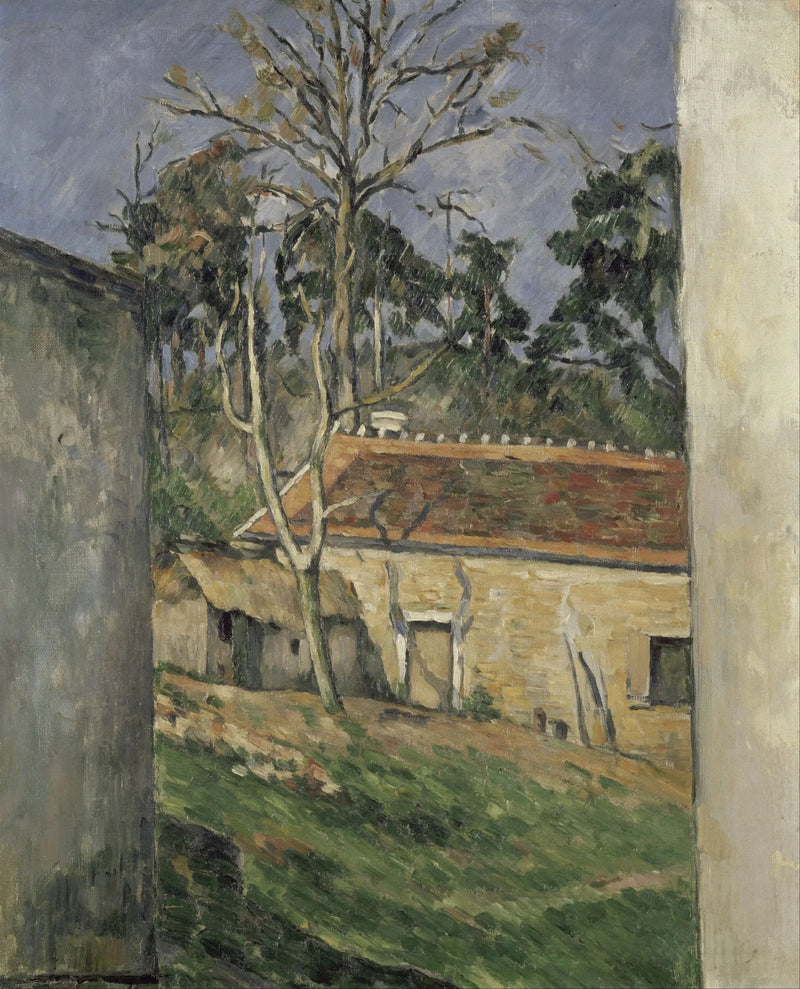Maatilan piha Auversissa - Paul Cézanne