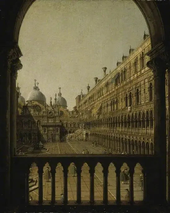 Sisäpiha Doge-palatsissa, Venetsia - Canaletto