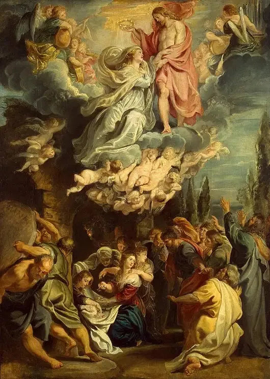 Neitsyt Marian kruunajainen ja taivaaseenastuminen - Peter Paul Rubens