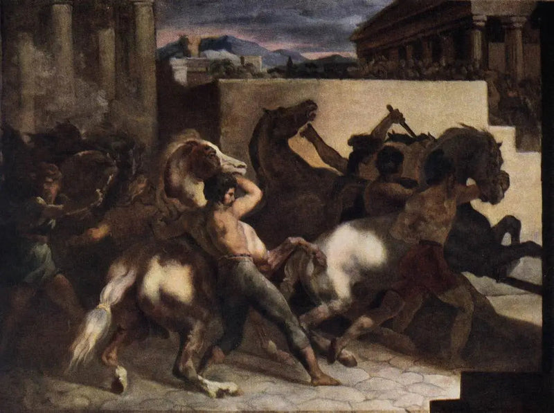 Vapaiden hevosten kilpailu: La Mossa - Théodore Géricault