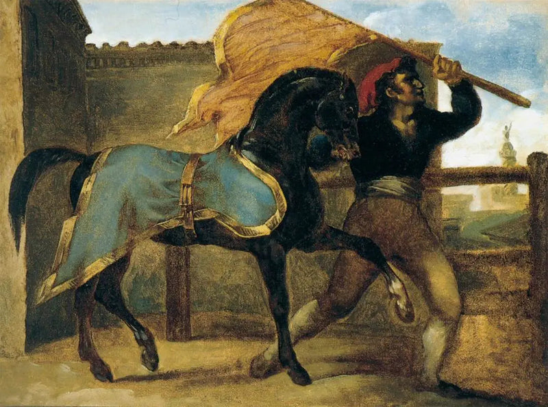 Hevoskilpailu - Théodore Géricault