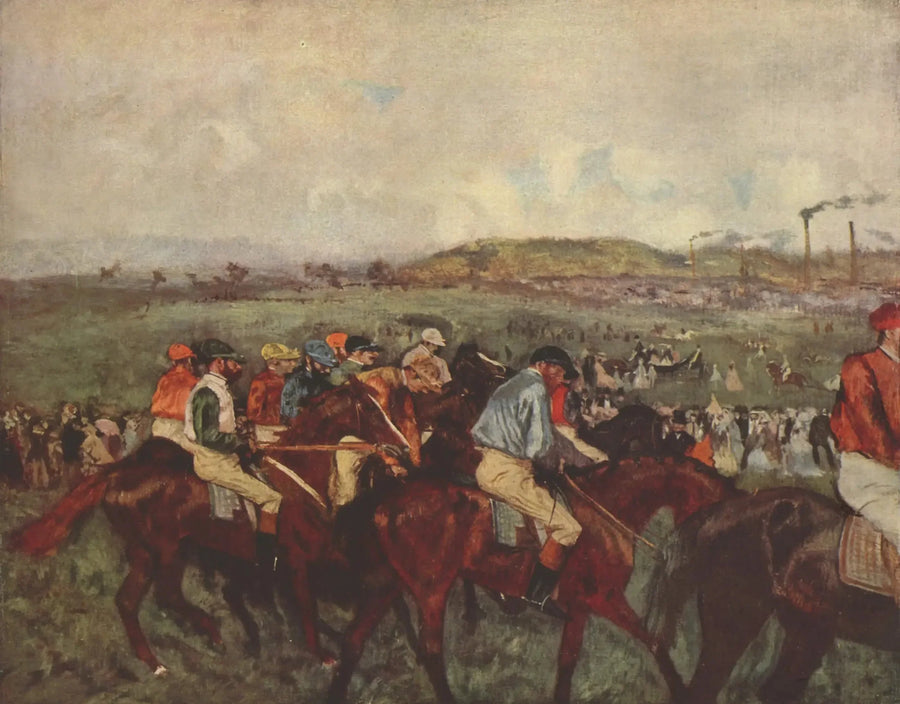 Miesten kilpailu. Ennen lähtöä - Edgar Degas