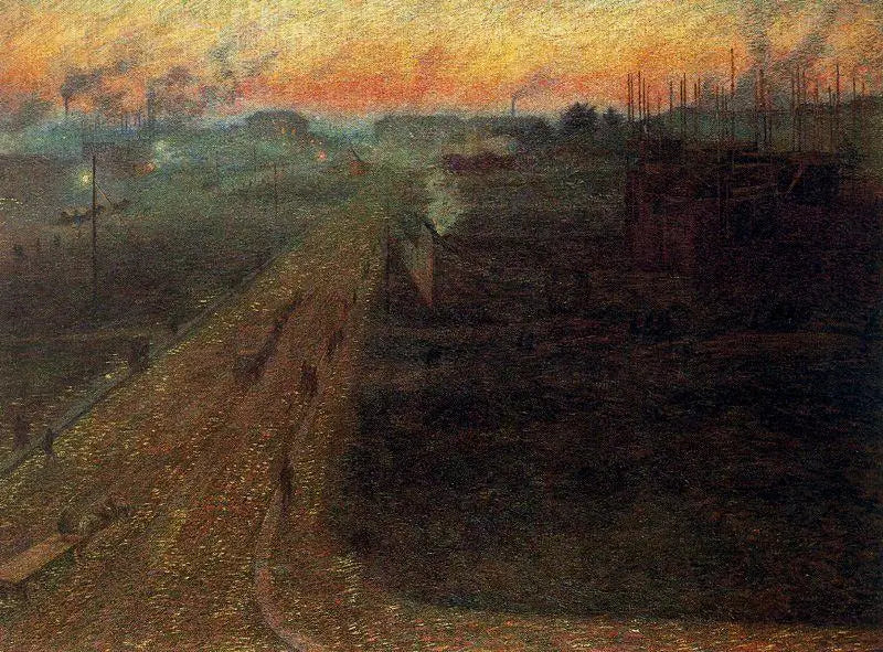 Porta Romanan hämärä - Umberto Boccioni