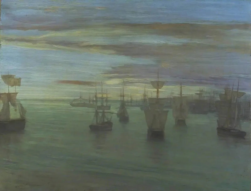 Ihmisenvärinen ja vihreä hämärä: Valparaiso - James Abbott McNeill Whistler