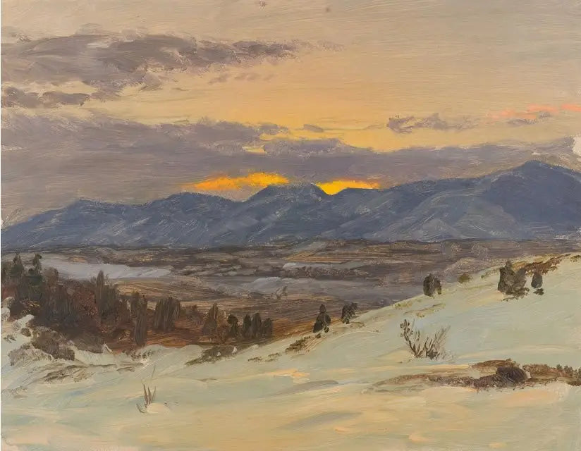 Olanan Talvi-auringonlasku - Frederic Edwin Church