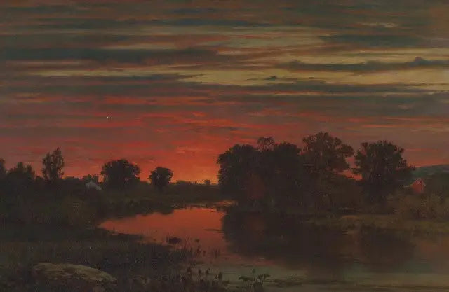 Auringonlasku - George Inness