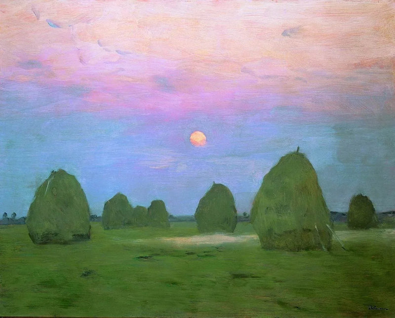 Hämärä. Heinäsuovat - Isaac Levitan