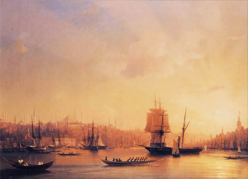 Auringonlasku Kultaisen Sarven yllä - Ivan Aïvazovski