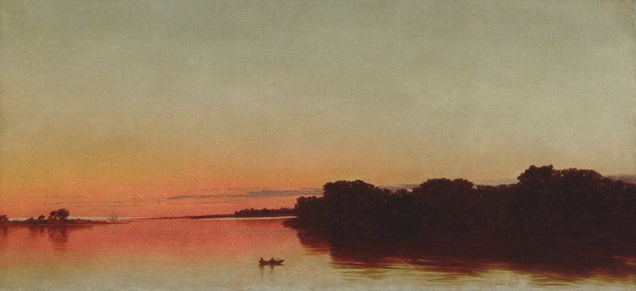 Auringonlasku Soundilla, Darien, Connecticut - John Frederick Kensett