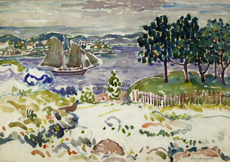 Laiva ja purjevene, Maine - Maurice Prendergast