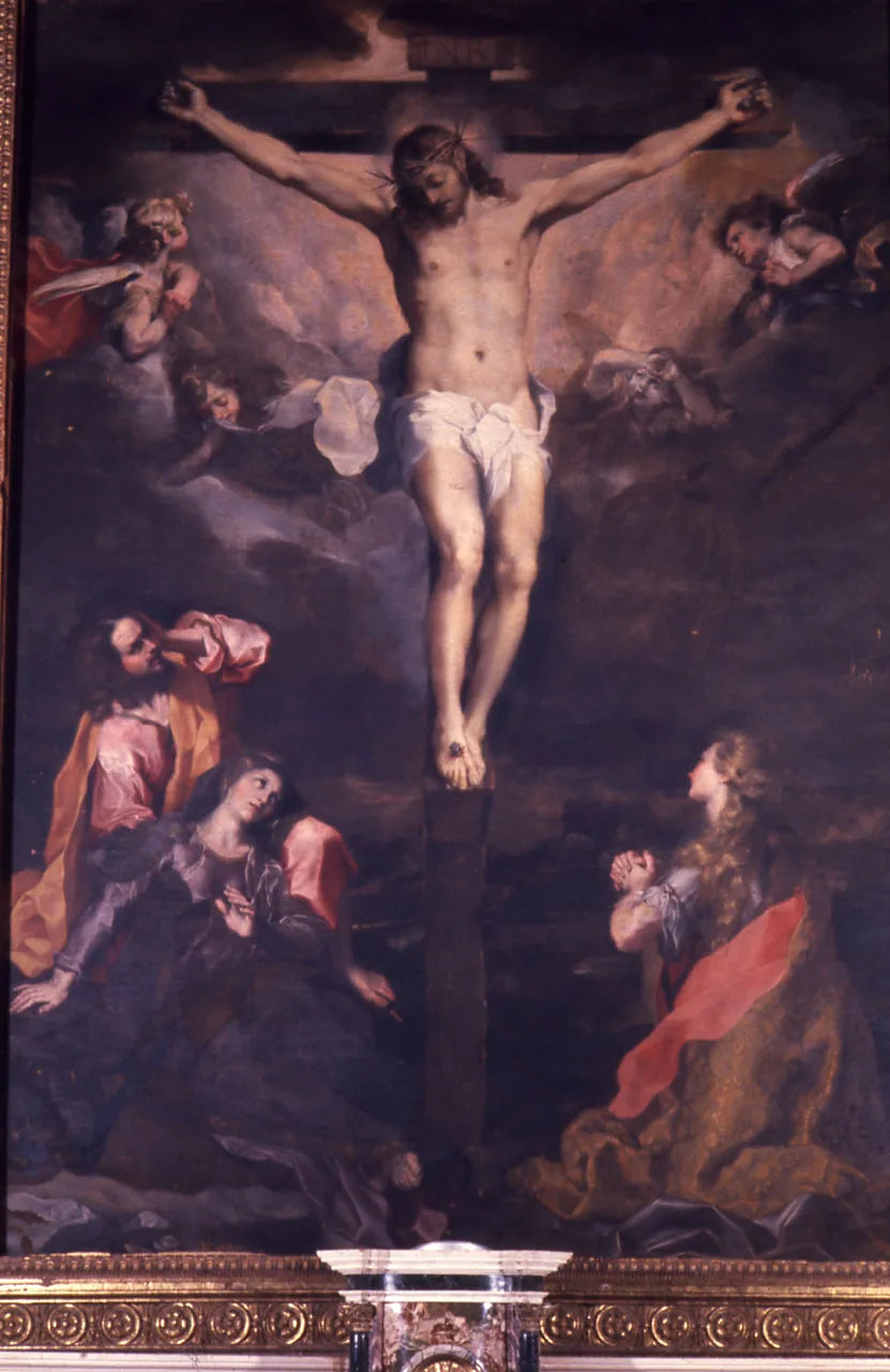 Ristiinnaulitseminen Marian, Pyhän Johanneksen ja Magdalenan kanssa - Federico Barroci
