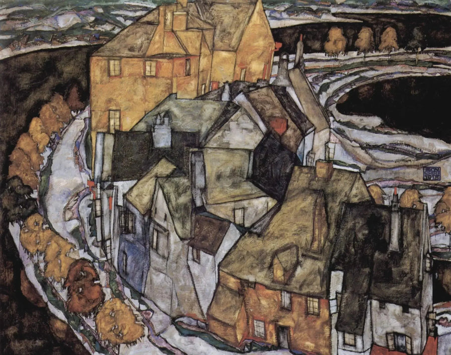 Croissant de Maisons II (Saari) - Egon Schiele