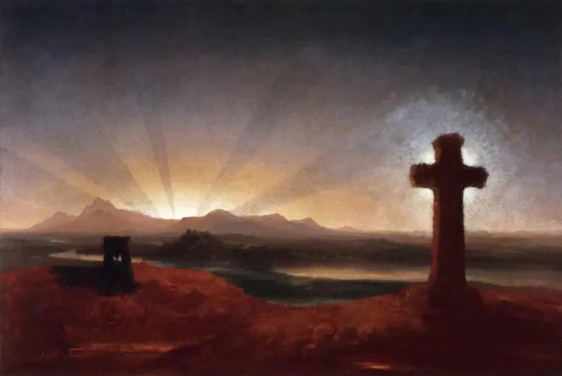 Risti auringonlaskussa - Thomas Cole