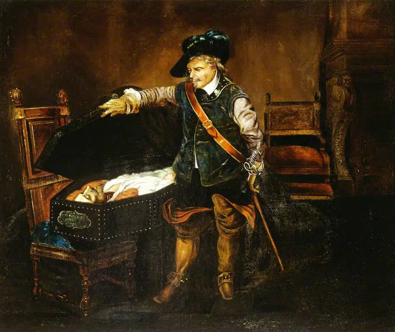 Cromwell katsomassa Charles I:n ruumista - Paul Delaroche