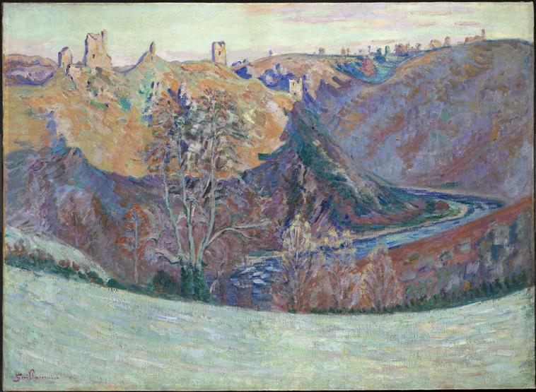 Crozant, Creusen puolella olevat rauniot, aamu - Armand Guillaumin