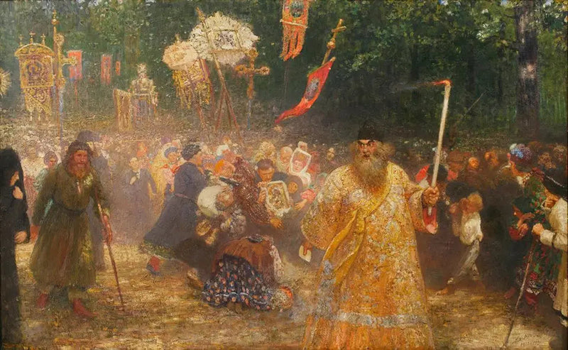 Tammi-wooden Crucession - Ilya Repin