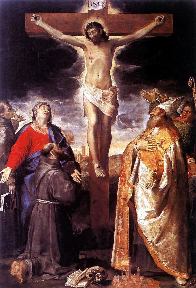 Ristiinnaulitseminen pyhimyksillä - Annibale Carracci