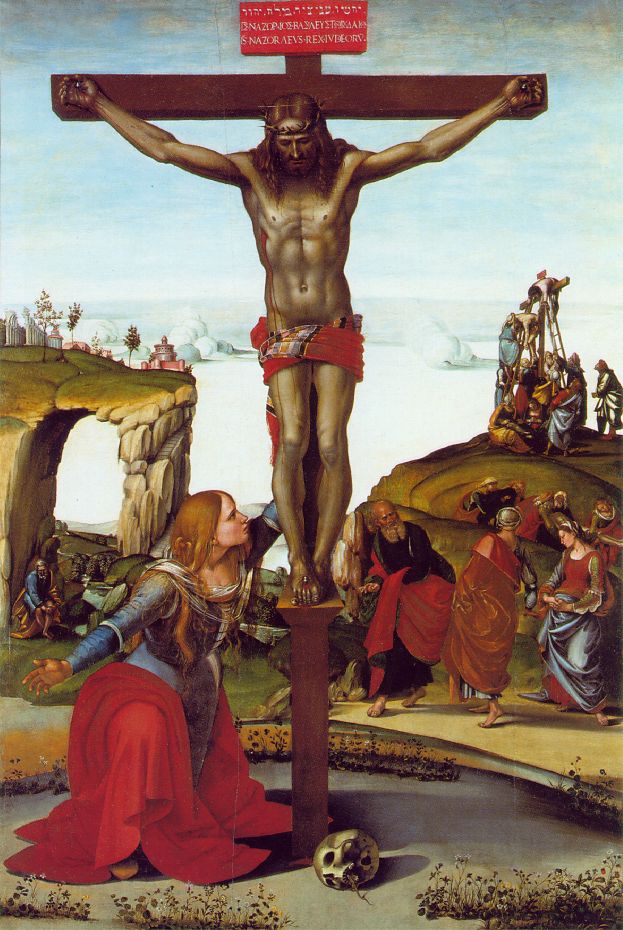 Ristiinnaulitseminen Marian Magdalenan kanssa - Luca Signorelli