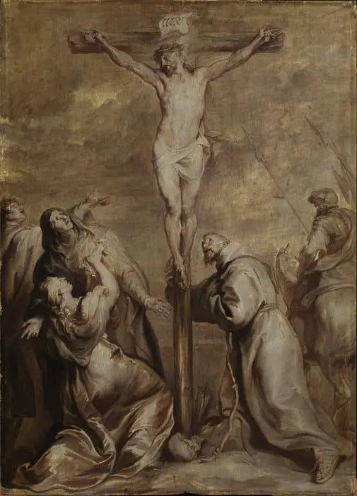 Ristiinnaulitseminen pyhän Franciscuksen kanssa - Antoine van Dyck
