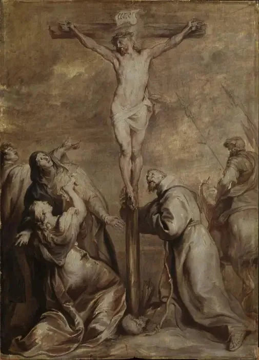 Ristiinnaulitseminen pyhän Franciscuksen kanssa - Antoine van Dyck