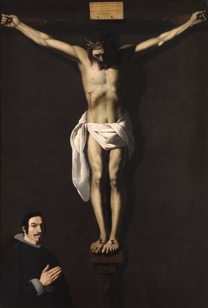 Ristiinnaulitseminen lahjoittajan kanssa - Francisco de Zurbarán