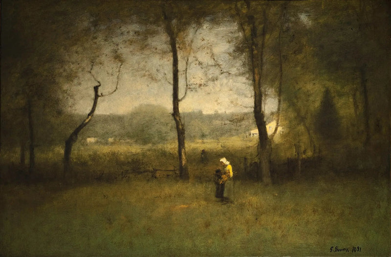 Puunpoimijat, syksyinen iltapäivä - George Inness