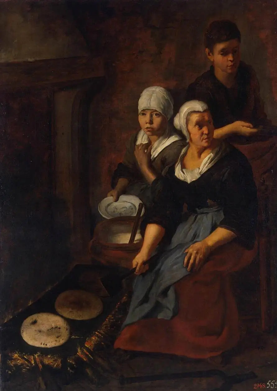 Tasalaisten lettujen paistaminen - Bartolomé Esteban Murillo
