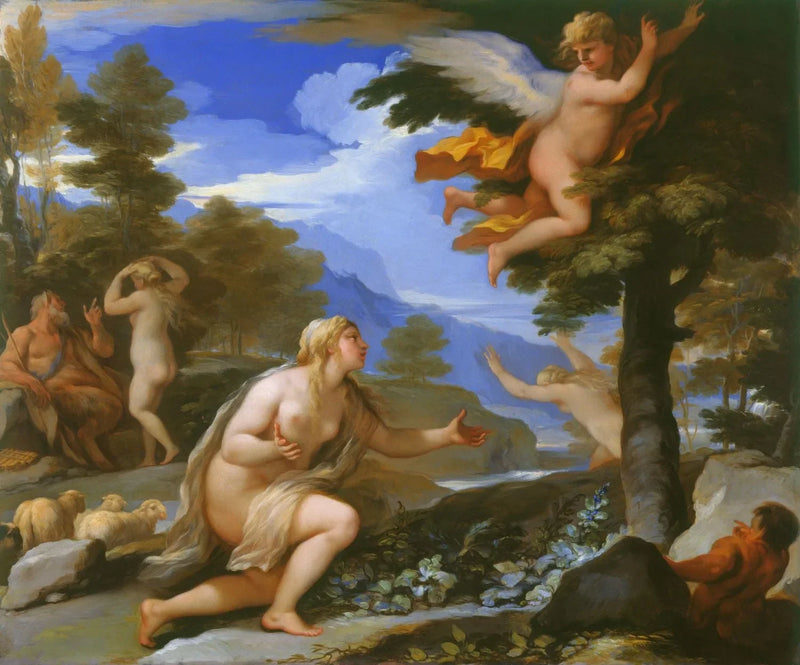 Cupidonin hylkäämällä Psychen - Luca Giordano