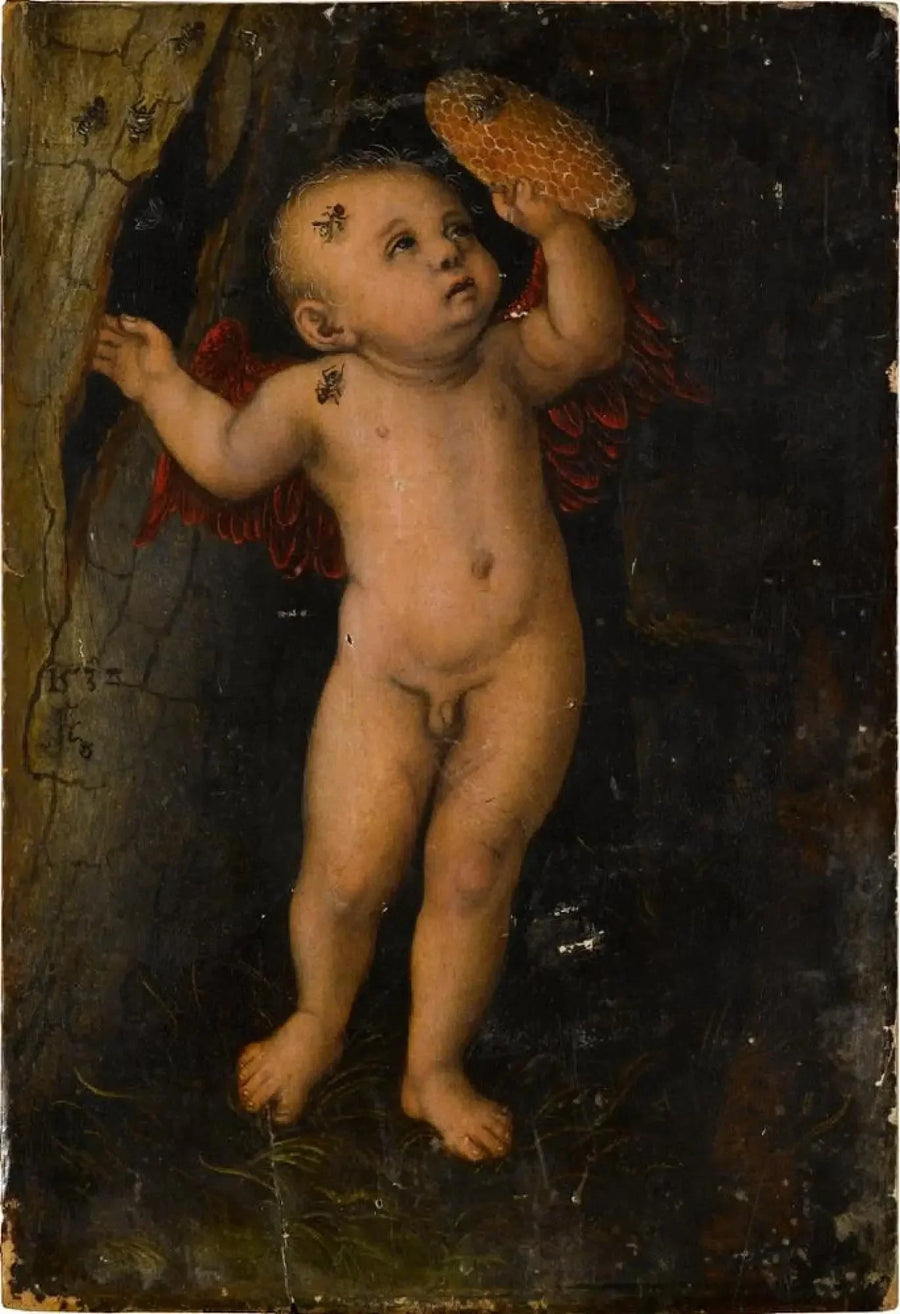 Cupidón kuin hunajamiehen varas - Lucas Cranach vanhempi