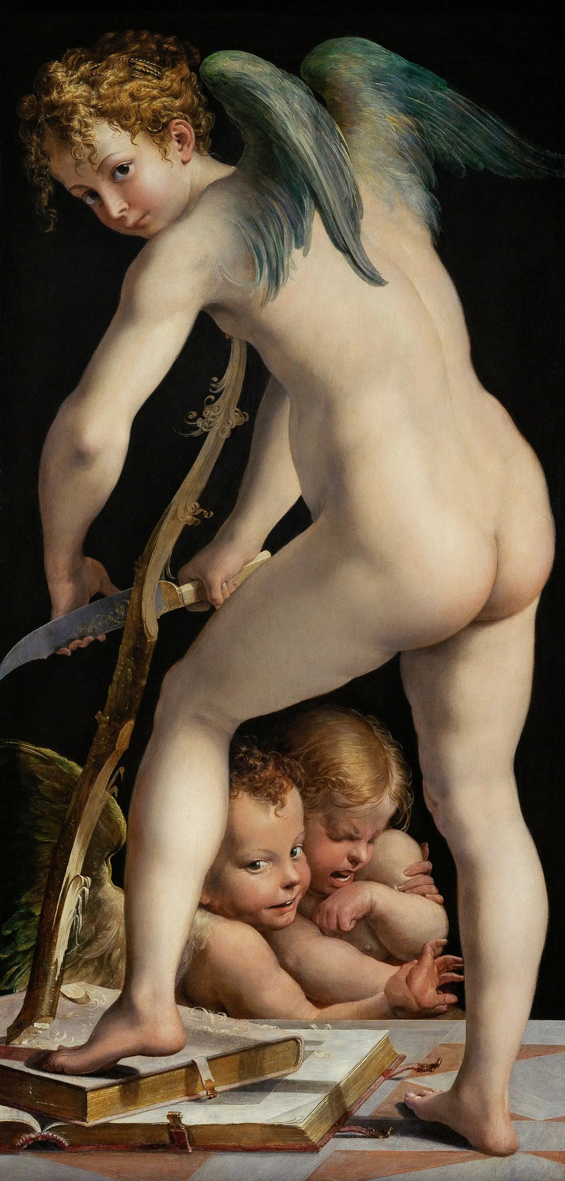 Cupidonin valmistama jousi - Parmigianino