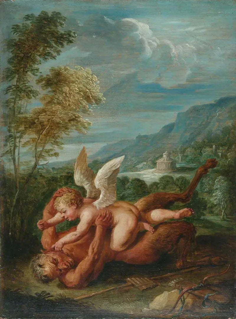 Cupidon voittava Pan (d'après Annibale Carracci) - David Teniers nuorempi
