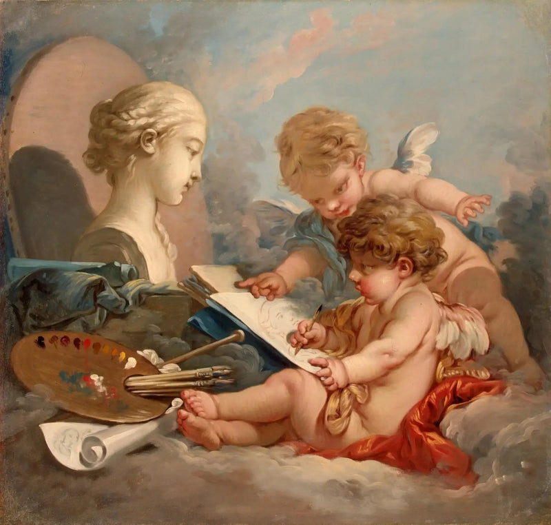 Cupidons. Maalaustaiteen allegoria - François Boucher