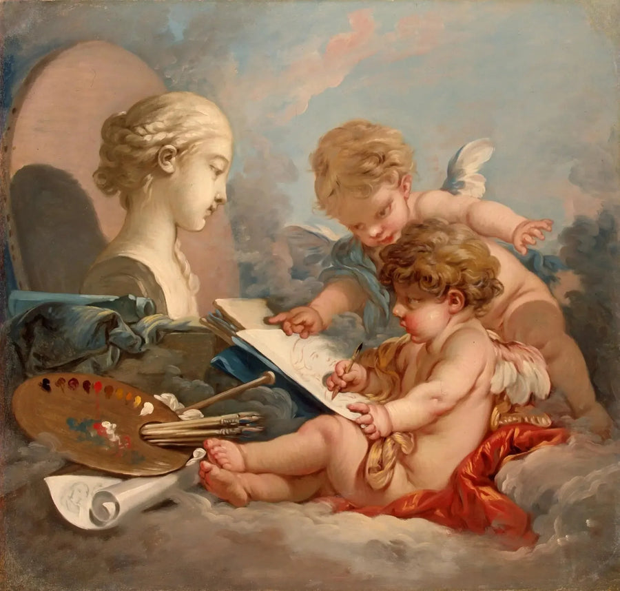 Cupidons. Maalaustaiteen allegoria - François Boucher
