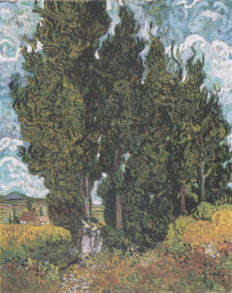 Kaksifiguurinen sypressi - Vincent van Gogh