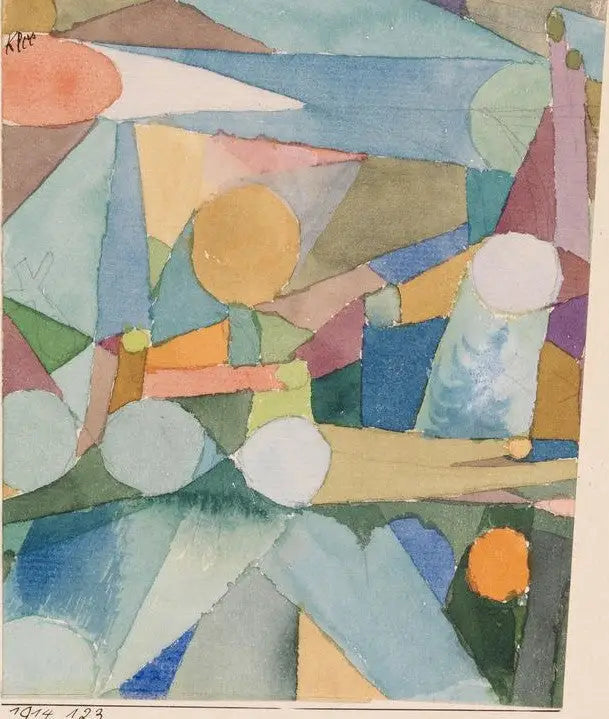 Zürichin luonnoksen mukaan (Nach einer Scizze aus Zürich) - Paul Klee