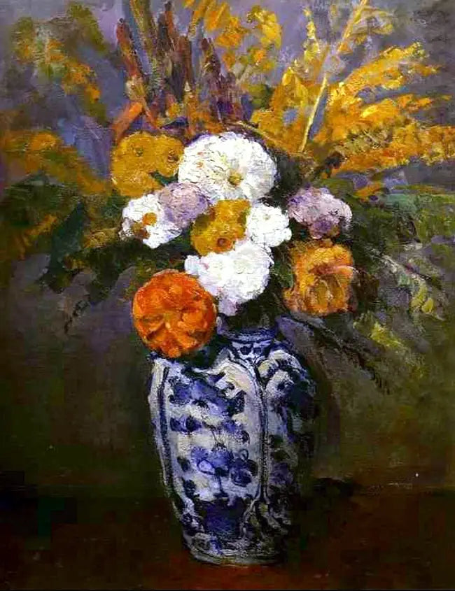 Daliat suuressa Delft-maljakossa - Paul Cézanne