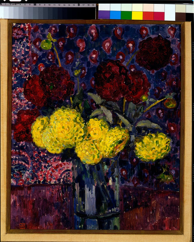 Dahlian kukka maljakossa - Théo van Rysselberghe