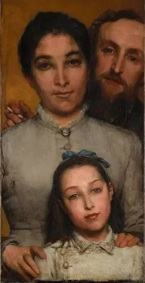 Dalou, hänen vaimonsa ja hänen tyttärensä - Lawrence Alma-Tadema