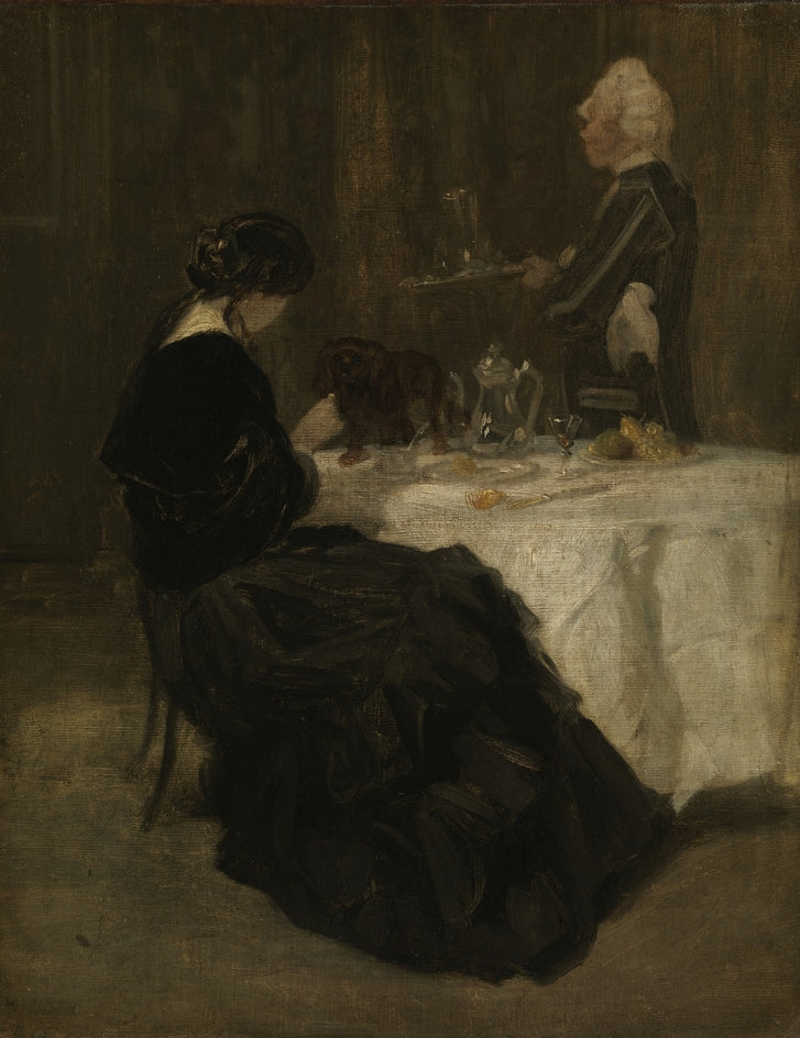 Dame à une table - Charles Bargue image 1 reproduction réalisée par Alpha Reproduction
