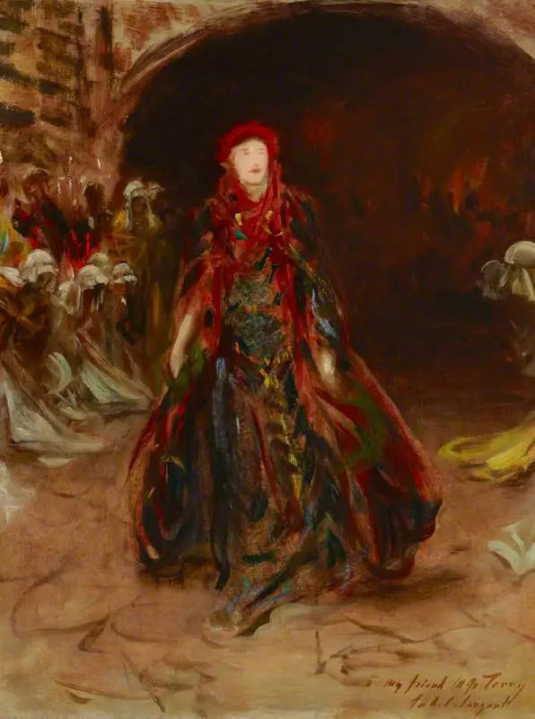 Dame Ellen Terry (1847-1928) Lady Macbethin roolissa William Shakespearen 