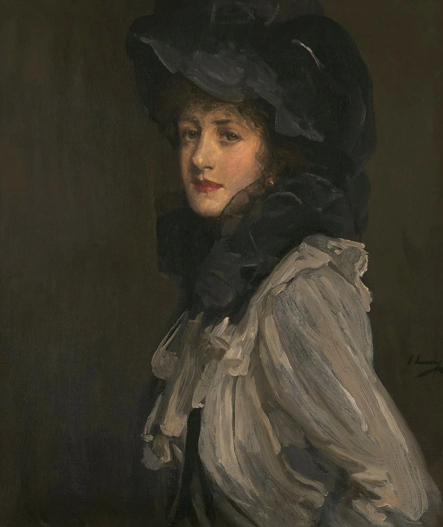 Nainen harmaassa ja mustassa - John Lavery