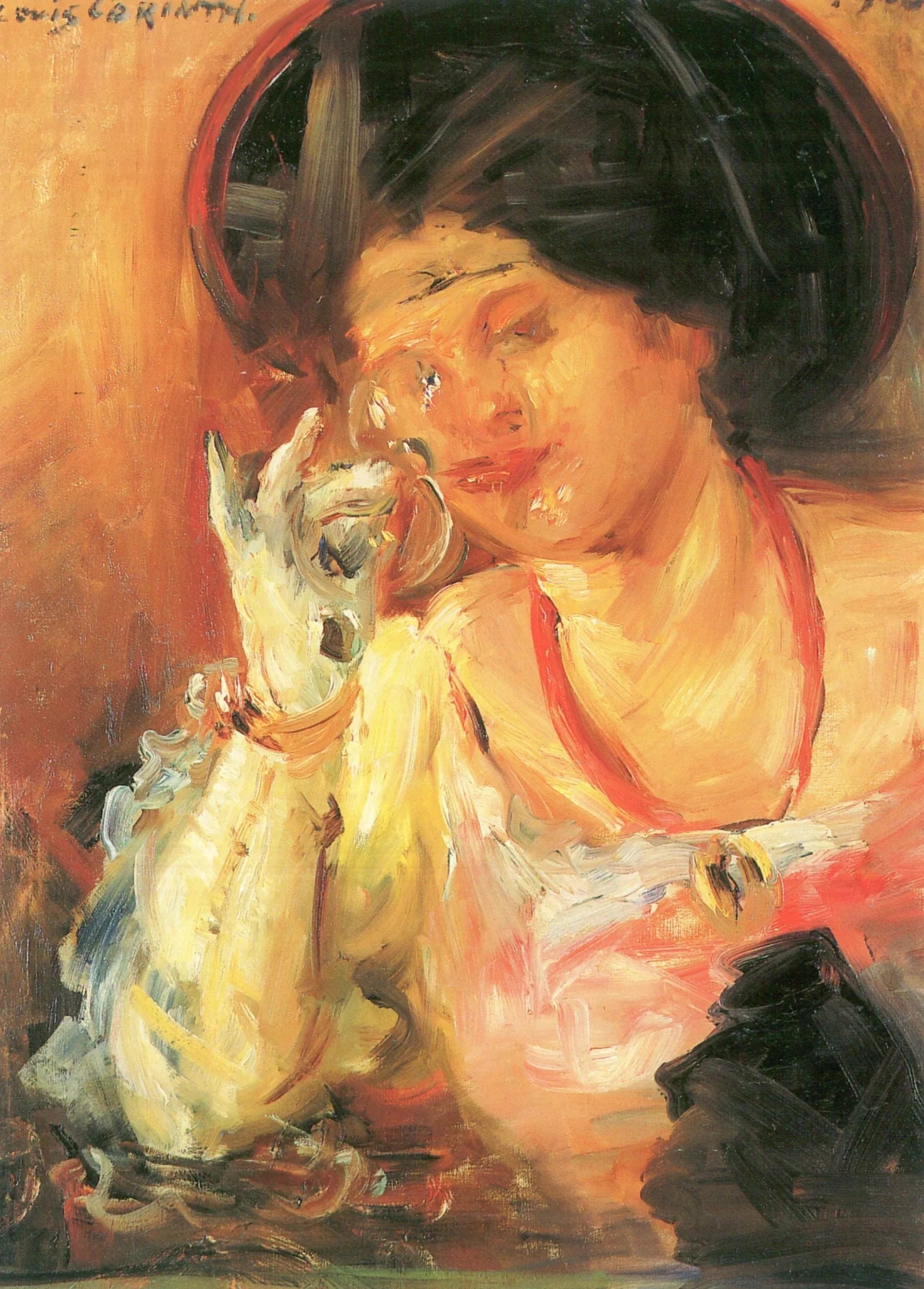 Dame mit Weinglas - Lovis Corinth image 1 reproduction de peinture à l’huile