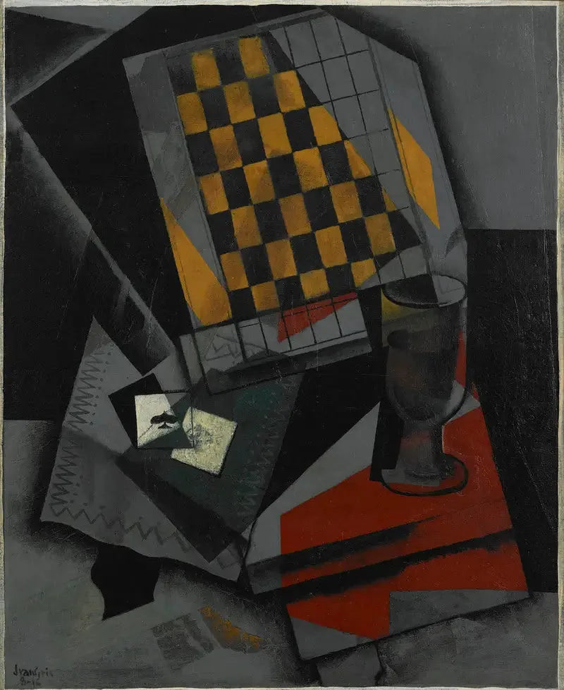 Damier ja pelikortit - Juan Gris