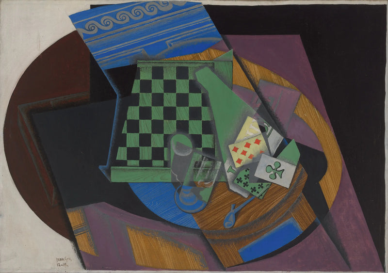 Damier ja pelikortit - Juan Gris