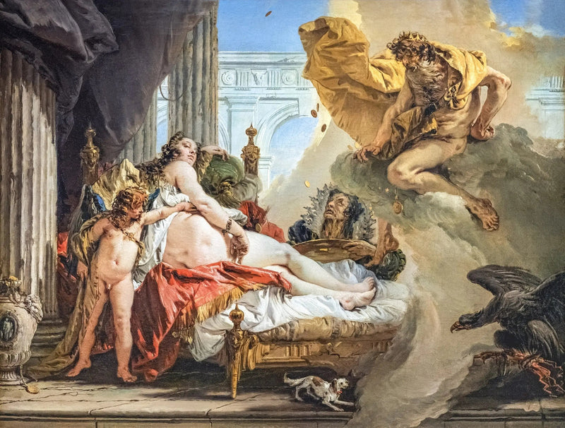 Danaé ja Jupiter - Giovanni Battista Tiepolo