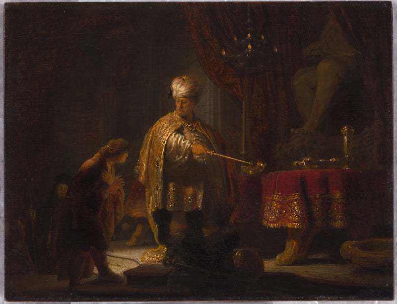 Daniel ja Cyrus idoli Belin edessä - Rembrandt