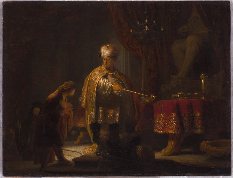 Daniel ja Cyrus idoli Belin edessä - Rembrandt
